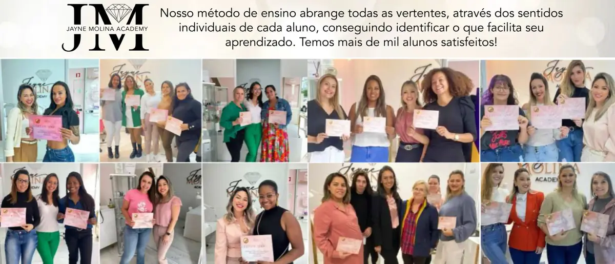 Alunos sastifeitas com a formação realizado na Jayne Molina Academy